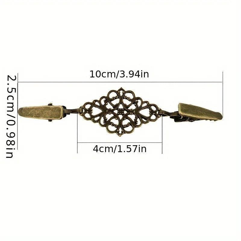 Retro Hollow Alloy Shawl Clip | Cardigan & Scarf Brooch Brooch Clip QXL