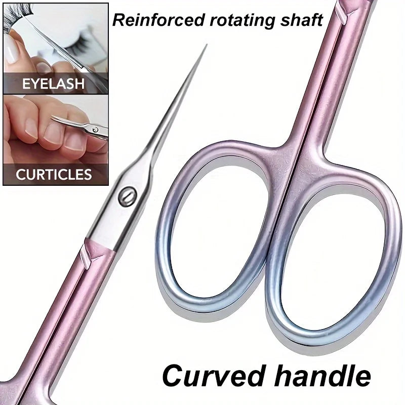FUMOSIK Stainless Steel Cuticle Scissors & Nail Trimmer Cuticle Scissors QXL Gradient Color
