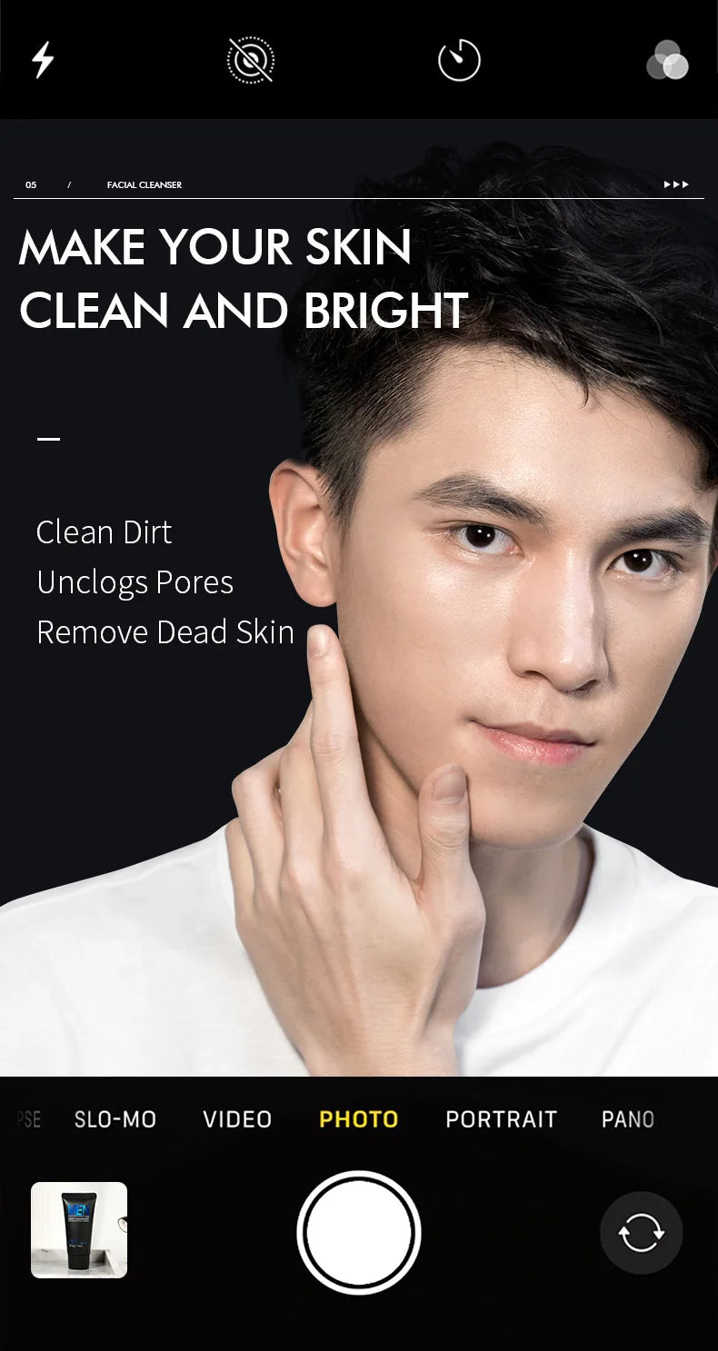 LAIKOU Men Face Wash – Deep Cleansing Oil Control Scrub 50g Men's Face Wash QXL