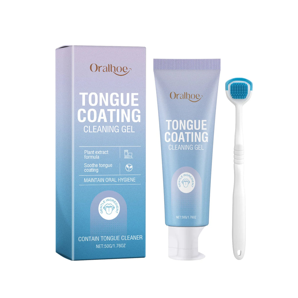 ORALHOE Tongue Coating Cleaning Gel | Fresh Breath Daily Care Tongue Cleaning Gel QXL