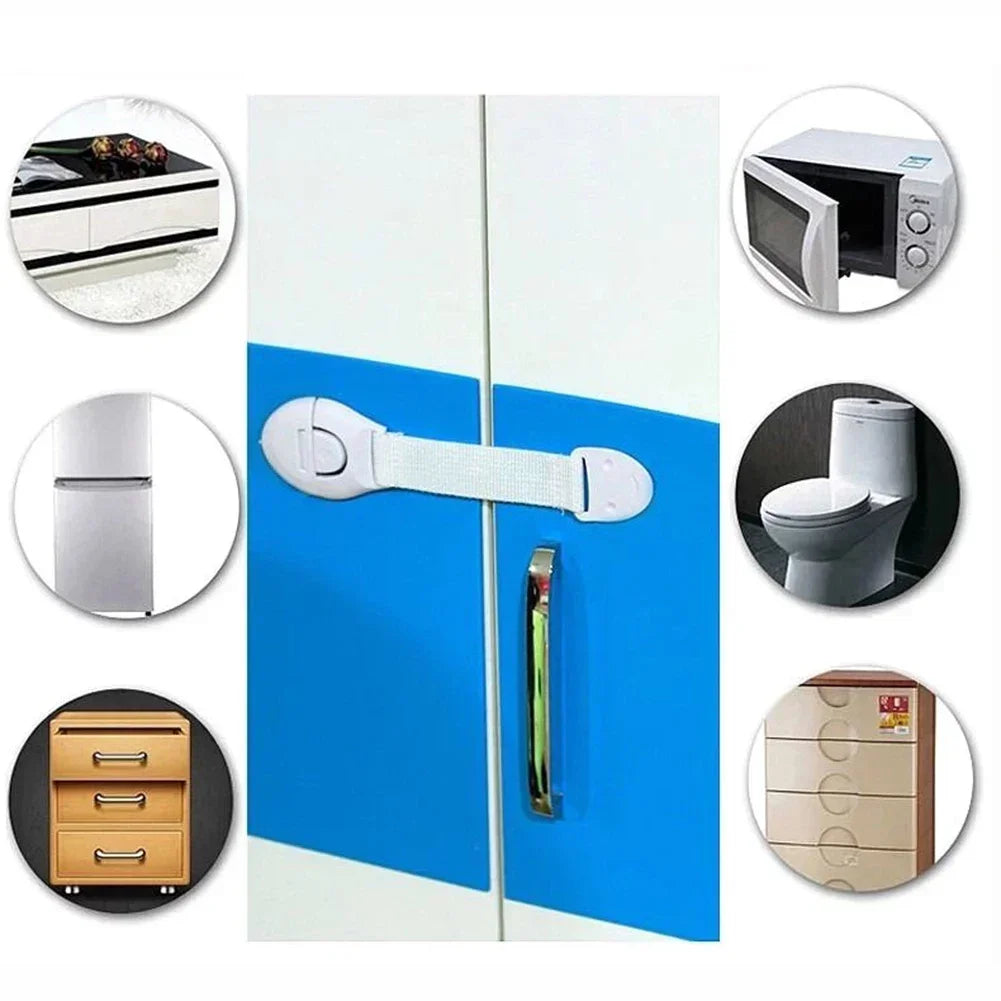 10-Pack Baby Proof Cabinet Safety Locks | Drawer & Door Lock Cabinet Safety Lock QXL