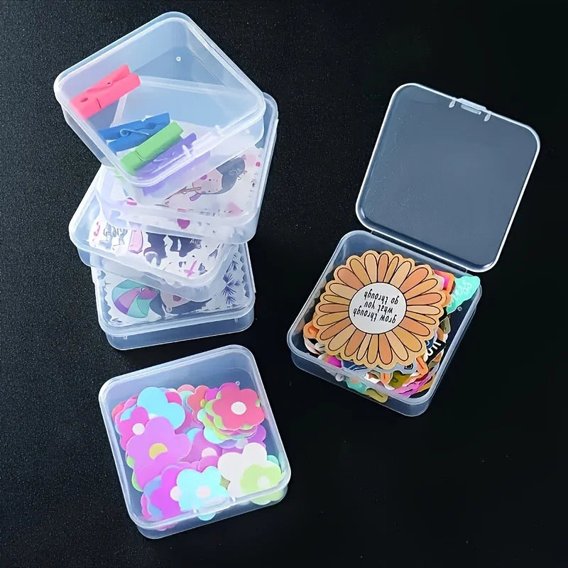 8-Pack Clear Stackable Storage Boxes | Plastic Organizer Plastic Storage Boxes QXL