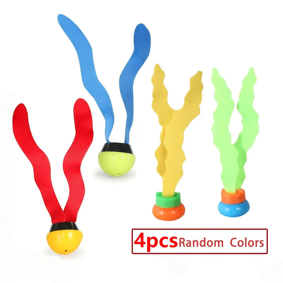 Kids Diving Seaweed Pool Toys | 1/4/8-Pack Swim Training Pool Dive Toys QXL 4Pcs-random color