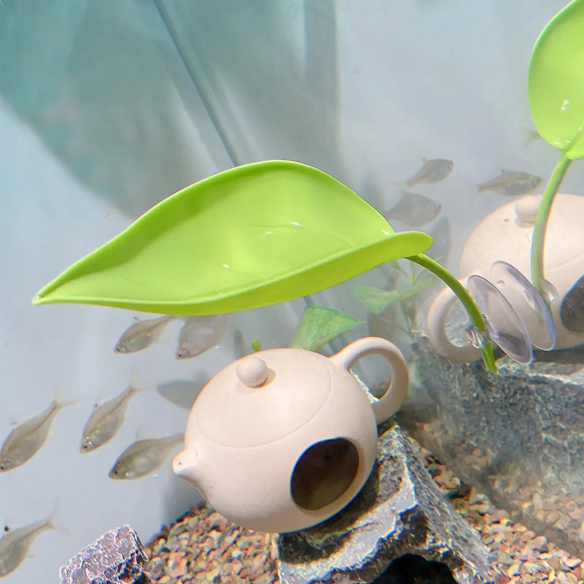 3-Pack Reptile Terrarium Leaf Perch | Frog & Gecko Suction Cup Terrarium Leaf Perch QXL