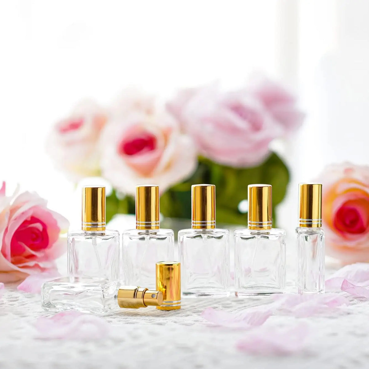 12-Pack 15ml Refillable Perfume Spray Bottles + Funnels Perfume Spray Bottle Set QXL