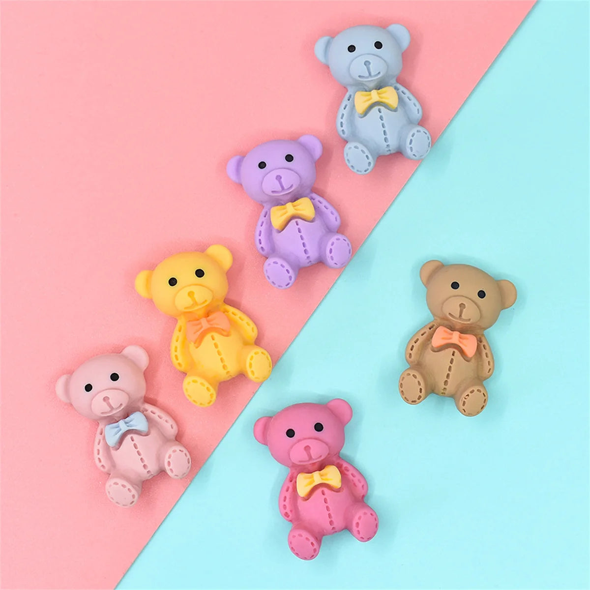 10-Pack 3D Kawaii Bear Nail Art Charms | DIY Manicure Decor Nail Art Charms QXL