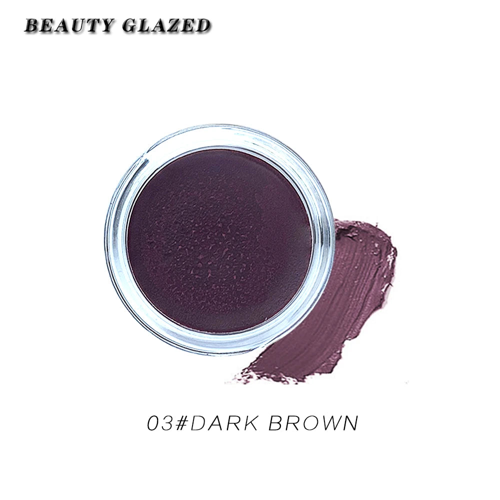 Beauty Glazed 5-Color Matte Waterproof Liquid Eyebrow Gel Liquid Eyebrow Gel QXL 03 DARK BROWN
