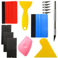 Professional Car Vinyl Wrap Tool Kit Complete Window Tinting Felt Squeegee Cutter for PPF Carbon Fiber Film Sticker Application QXL 14pcs