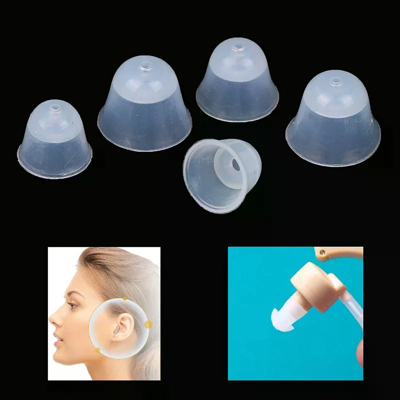5-Pack Silicone Hearing Aid Closed Dome Ear Tips Replacement Hearing Aid Accessories QXL