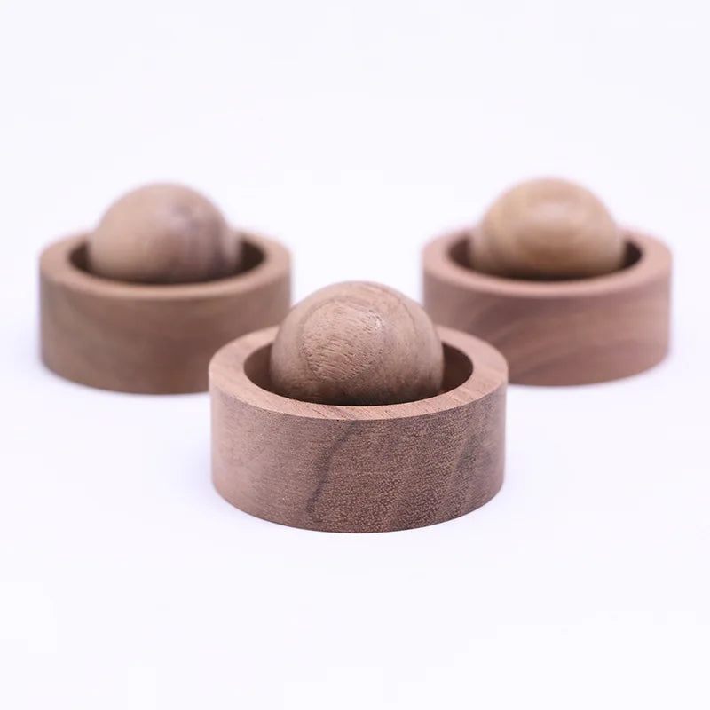 Black Walnut Wood Ball Car Essential Oil Diffuser 5×3.5cm Essential Oil Diffuser QXL