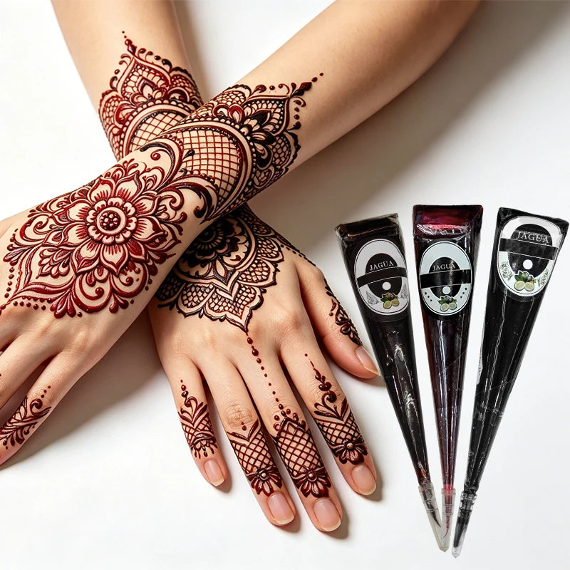 Henna Cone Temporary Tattoo Paste | Natural Mehndi Body Art Henna Body Art Paste QXL