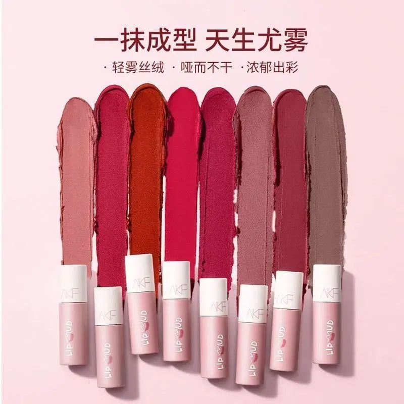 AKF Matte Velvet Lip Gloss | Clay Lip Color Rosy Finish Matte Lip Gloss QXL