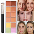 VERONNI 12-Color Cream Concealer Palette with Brush | All Skin Cream Concealer Palette QXL 12 color concealer