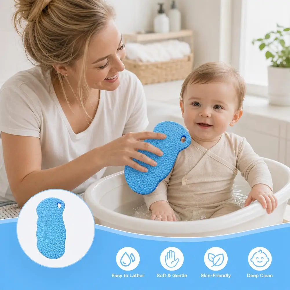 Kids & Adult Exfoliating Bath Sponge | Gentle Body Scrubber Exfoliating Bath Sponge QXL