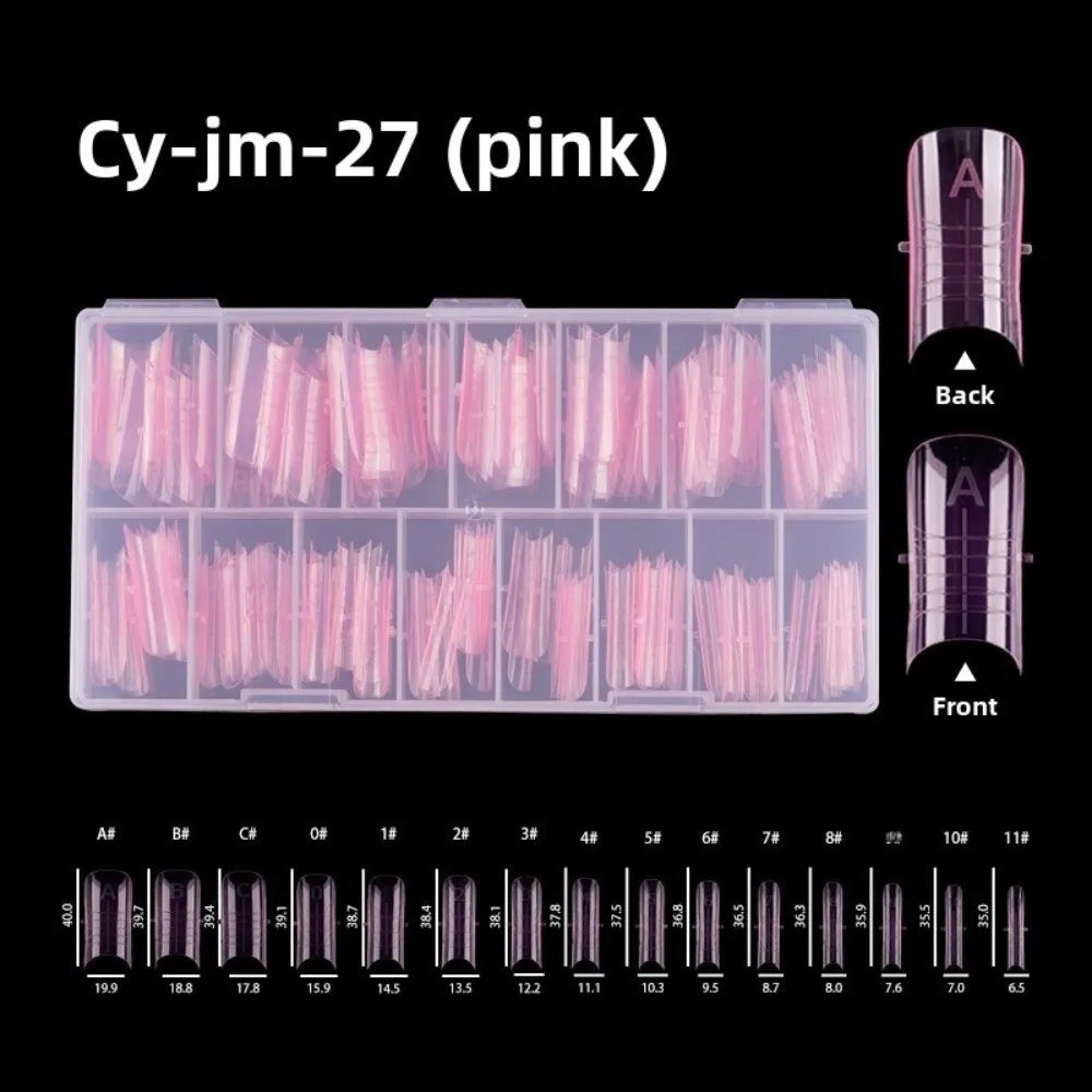 150-Pc Transparent Toe Nail Molds | Half & Full Cover Builder Gel Nail Molds QXL