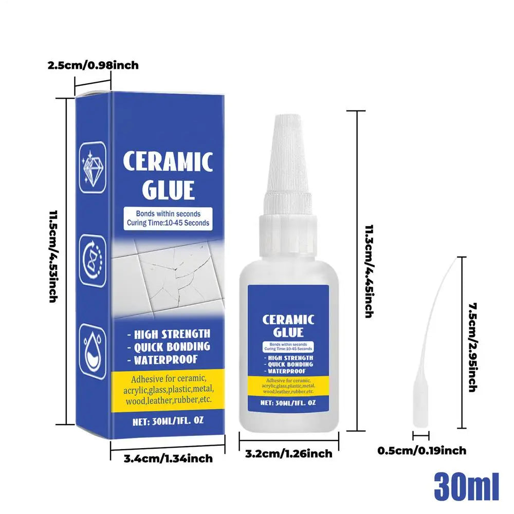 30ml Ceramic Repair Glue | Clear Waterproof Strong Adhesive Ceramic Repair Adhesive QXL 1pcs