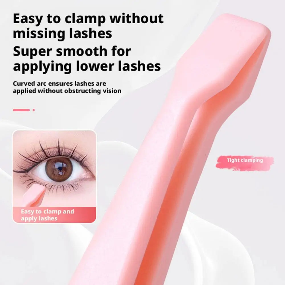 Flat-Tip Lash Cluster Tweezers | DIY False Eyelash Applicator Lash Applicator Tweezers QXL
