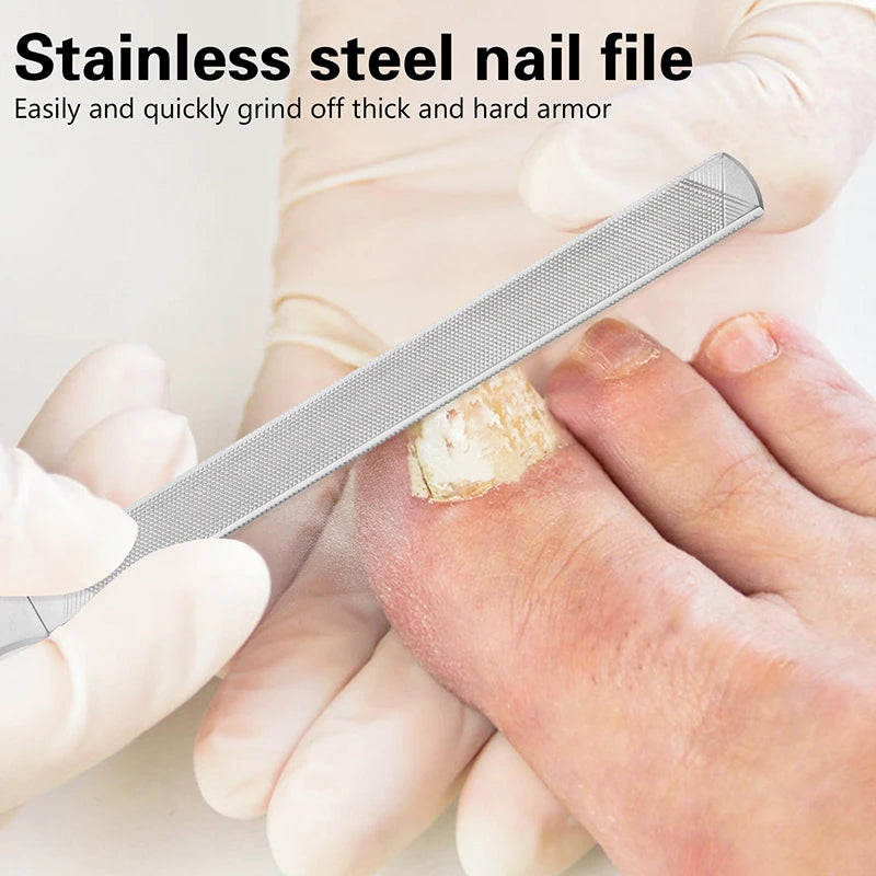 Stainless Steel Double-Sided Nail File | Sapphire Manicure Tool Nail File QXL