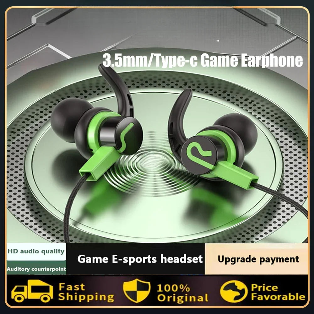 Maerknon 3.5mm Wired Earbuds HiFi Bass Stereo & Mic Wired In-Ear Earbuds QXL