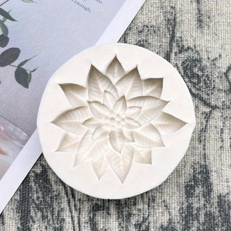 Poinsettia Christmas Fondant Mold | Sugar Craft & Resin Tool Fondant Cake Mold QXL 1pc