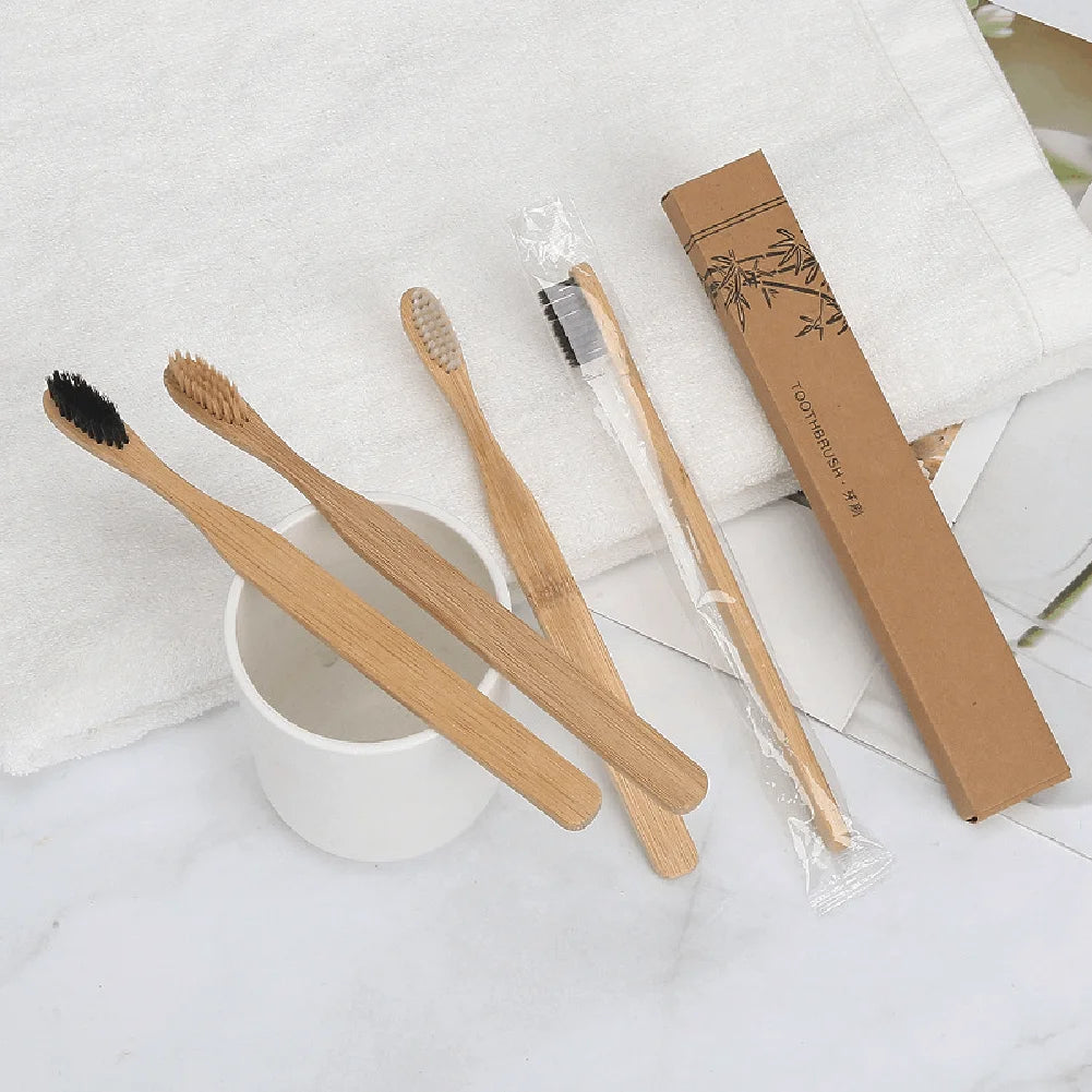 Bamboo Toothbrush | Soft Bristles, Eco-Friendly, 1 or 50 Pack Bamboo Toothbrush QXL