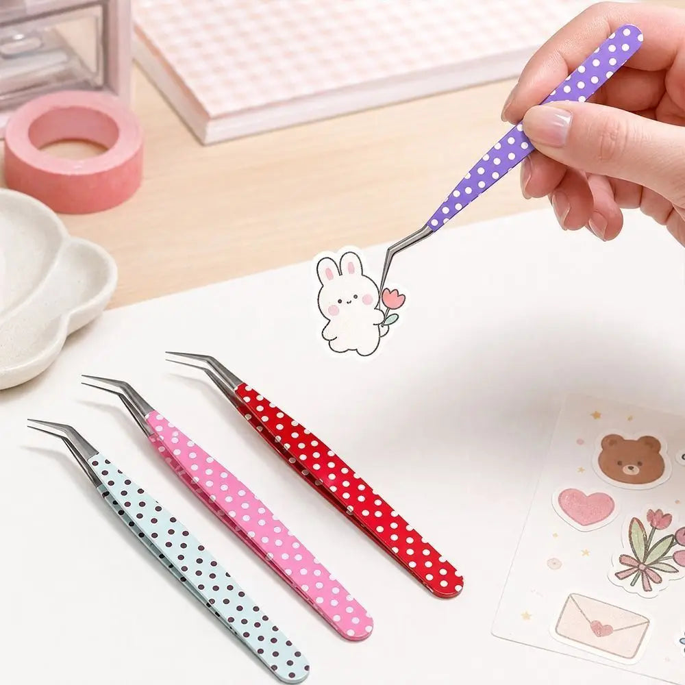 Curved Anti-Static Eyelash Tweezers | Stainless Steel Lash Tool Eyelash Tweezers QXL