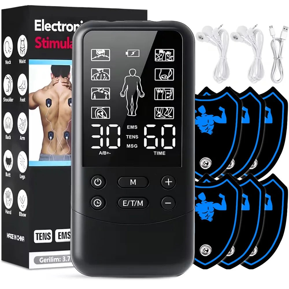Dual Channel EMS & TENS Muscle Stimulator | Portable Device Muscle Stimulator QXL