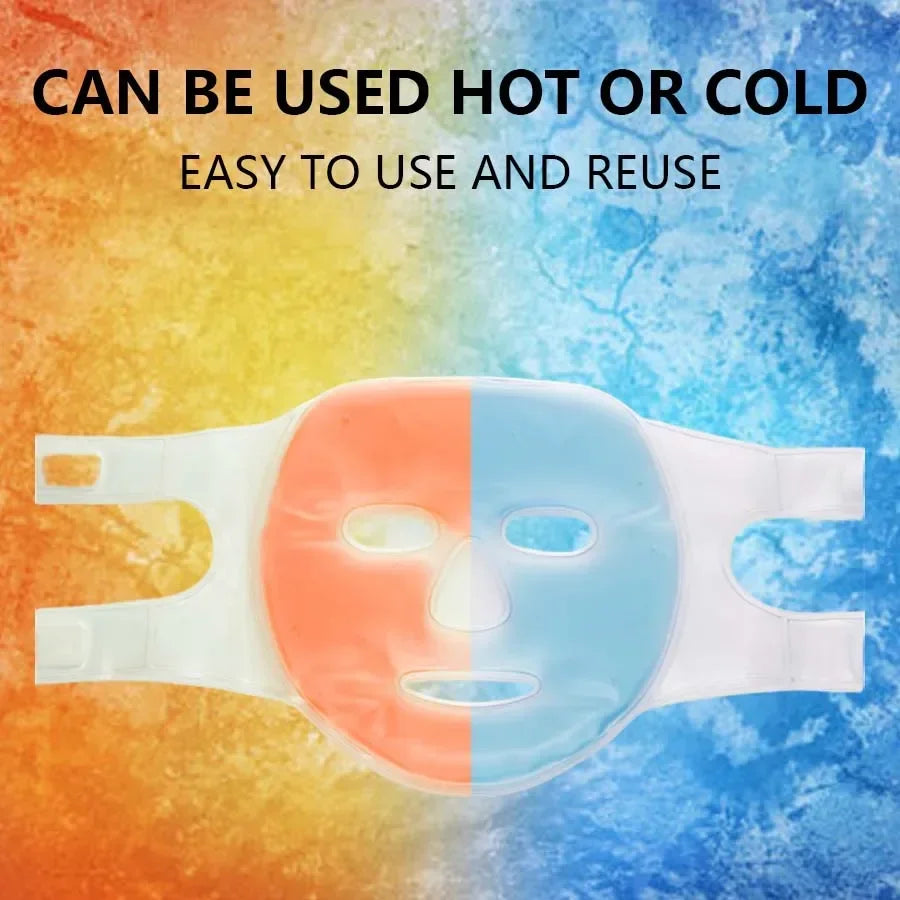 Gel Face & Eye Cooling Mask | Hot Cold Spa Sleep Mask Gel Face Mask QXL