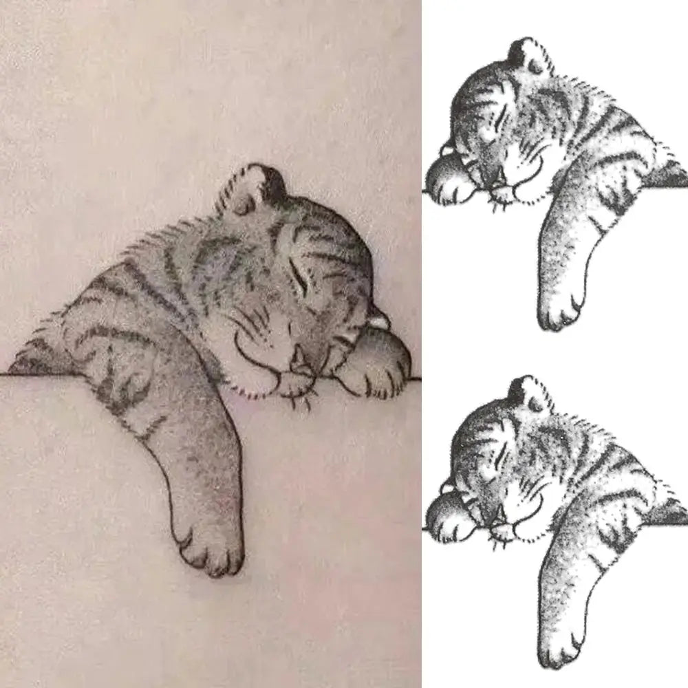Tiger Moon Whale Waterproof Temporary Tattoo Stickers Temporary Tattoo Sticker QXL