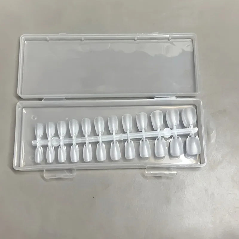 240-Pc Transparent Full Cover Nail Tips | Acrylic Nail Set False Nail Tips QXL