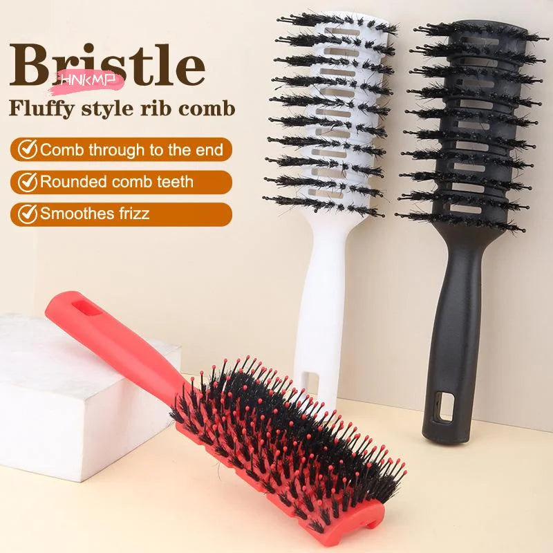 Fish Bone Barber Coloring Brush & Anti-Scald Hair Dye Comb Hair Coloring Brush QXL