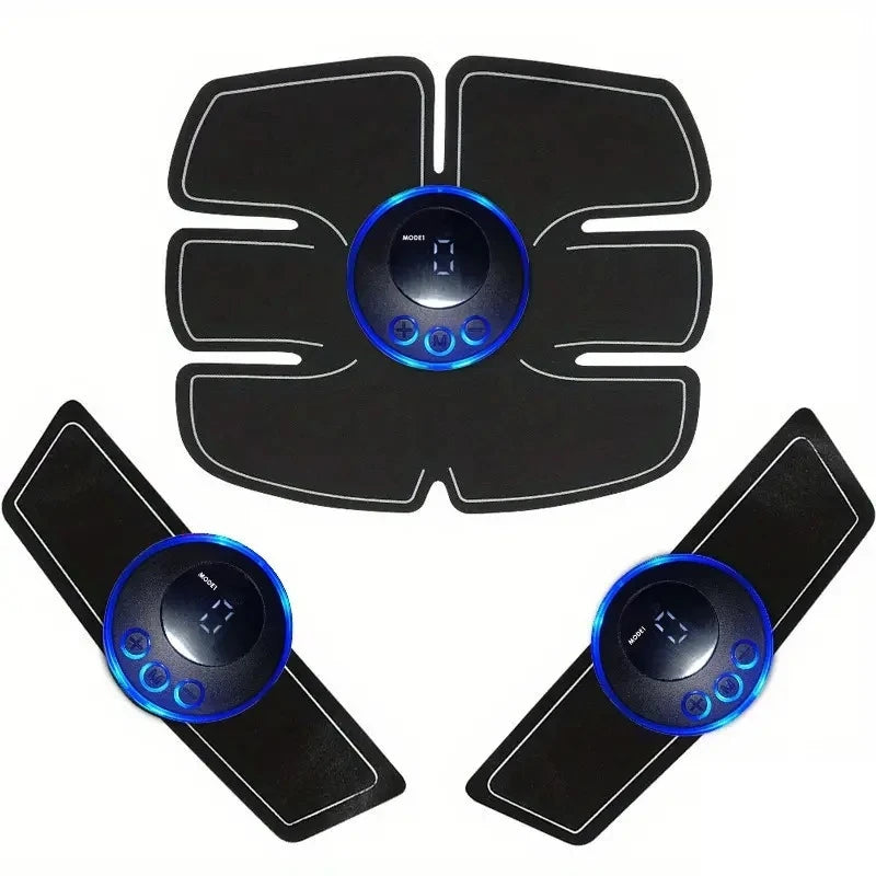 EMS Ab Trainer & Muscle Toner | Rechargeable Home Fitness EMS Muscle Toner QXL A2-3pcs set
