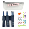 30-Piece Aluminum Crochet Hook Set | Ergonomic Silicone Handles Crochet Hook Set QXL 30 pcs