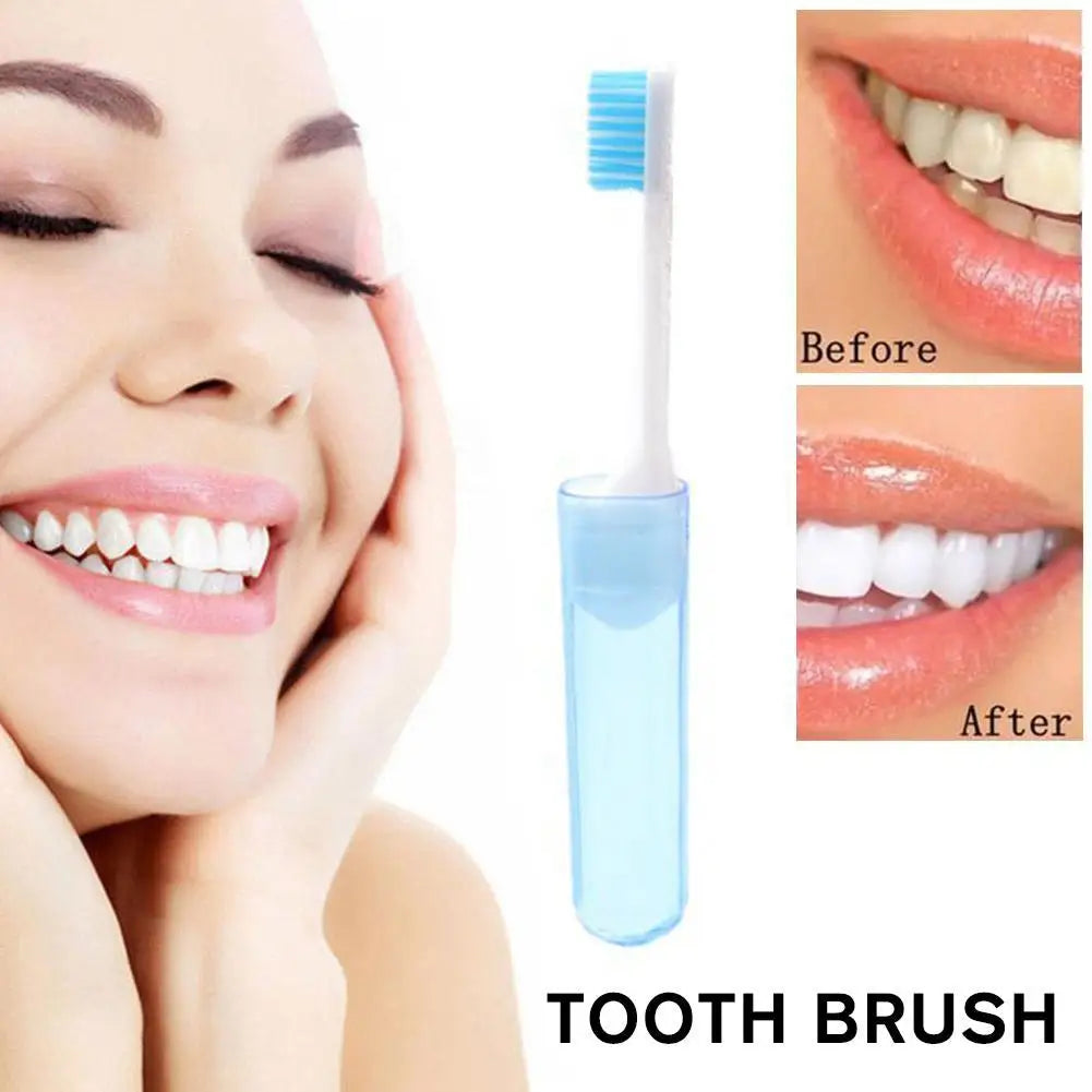 Foldable Travel Toothbrush | Portable Soft Bristle Camping Brush Travel Toothbrush QXL