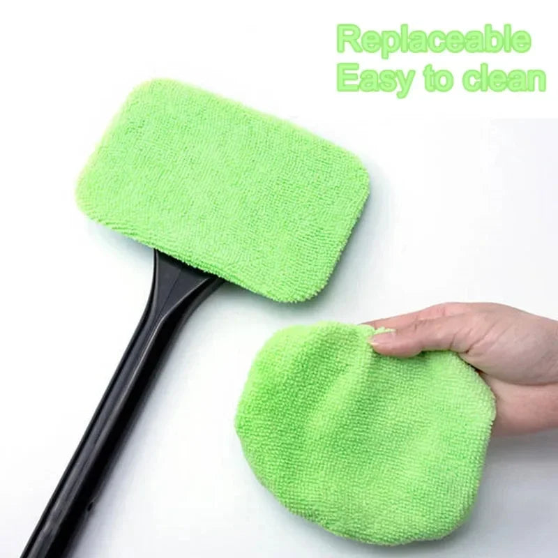 Car Window Cleaner Brush Kit – Long Handle Microfiber Wiper Car Cleaning Brush QXL