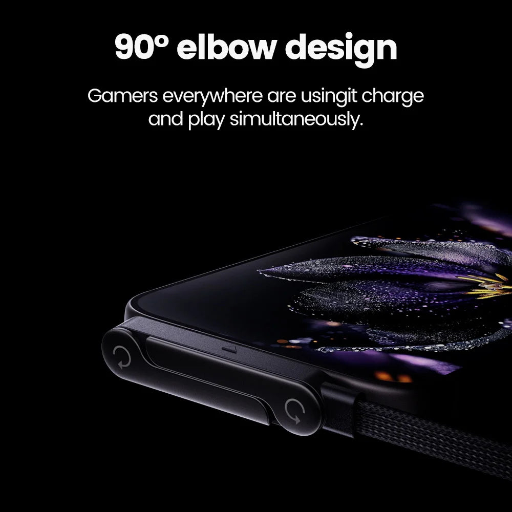 2-in-1 USB-C Cable & Phone Holder | 240W Fast Charging Braided USB-C Charging Cable QXL