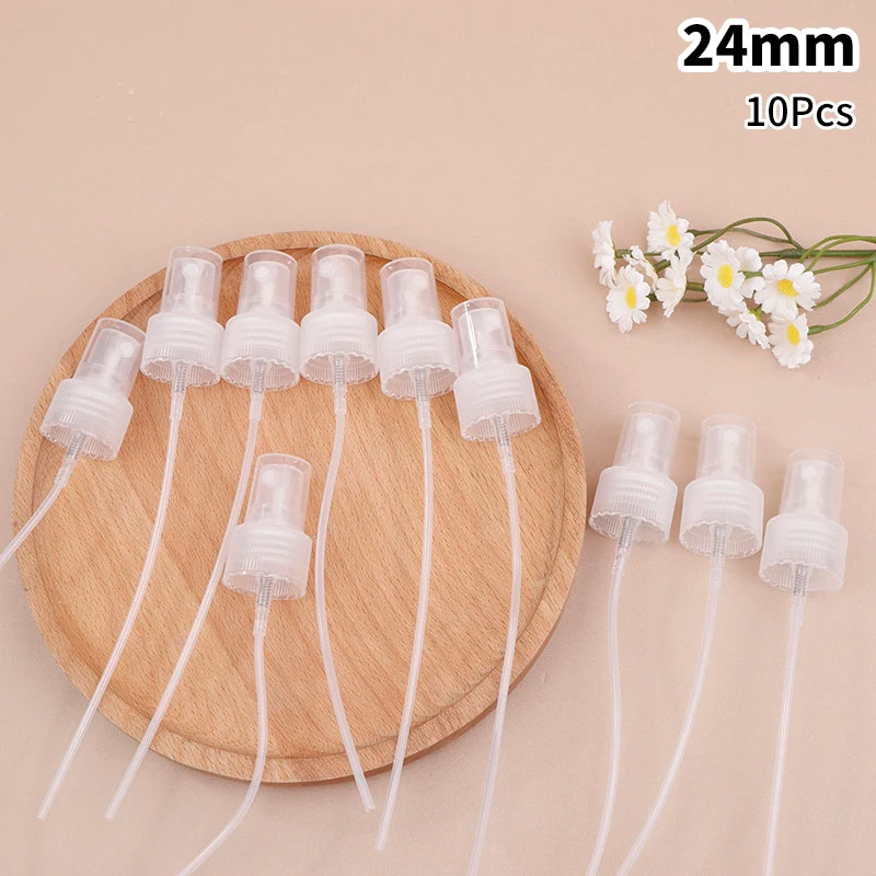 10-Pack Fine Mist Spray Tops | 18/20mm Perfume Nozzle Heads Spray Bottle Nozzle QXL 24 Transparent