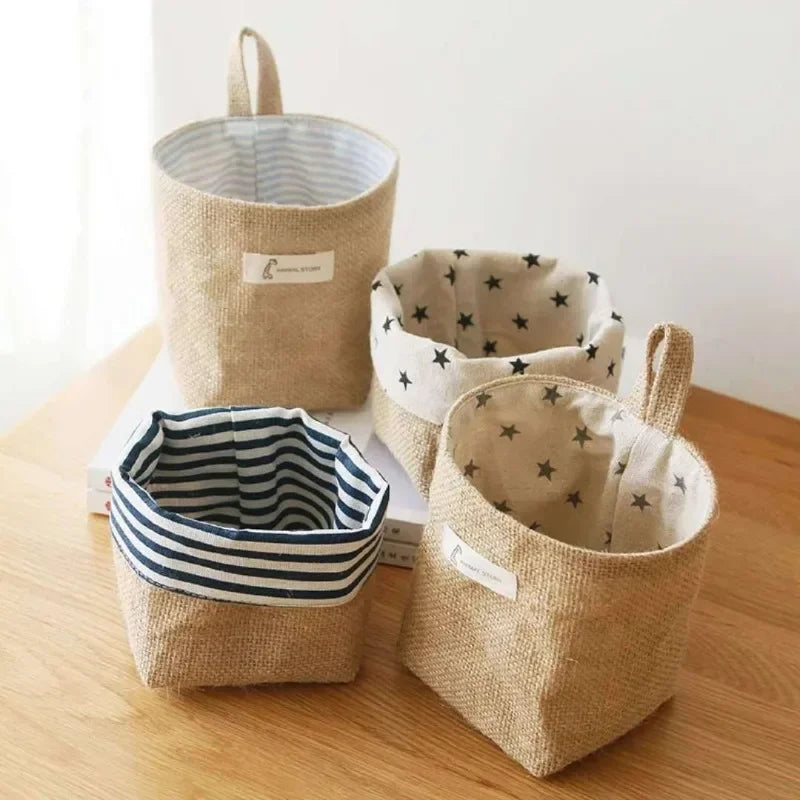 Cotton-Linen Wall-Mounted Hanging Storage Bag & Door Organizer Hanging Storage Organizer QXL