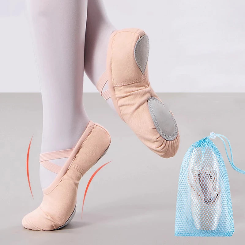 Drawstring Ballet Bag – Mesh Dance Shoe Bag for Girls Dance Drawstring Bag QXL