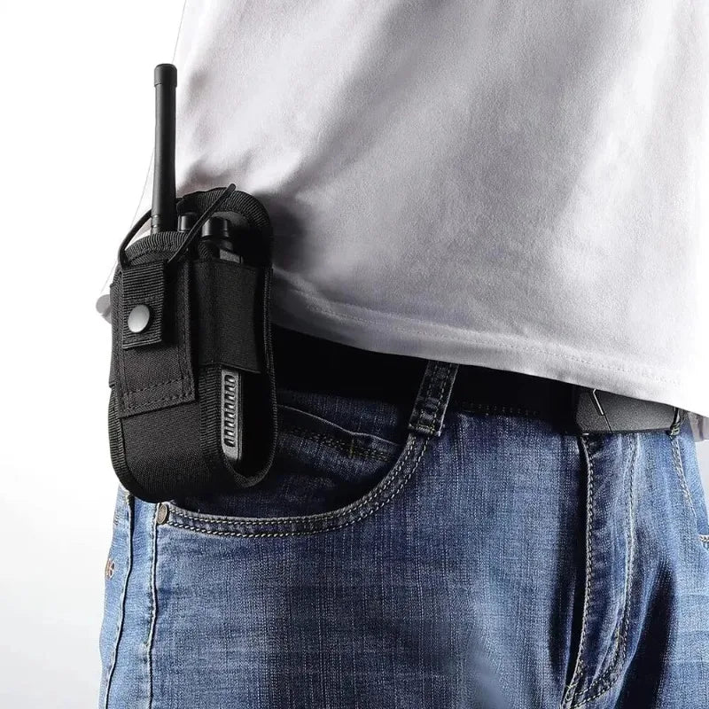 Tactical MOLLE Radio Pouch | Walkie Talkie Holster Waist Bag Tactical Radio Pouch QXL