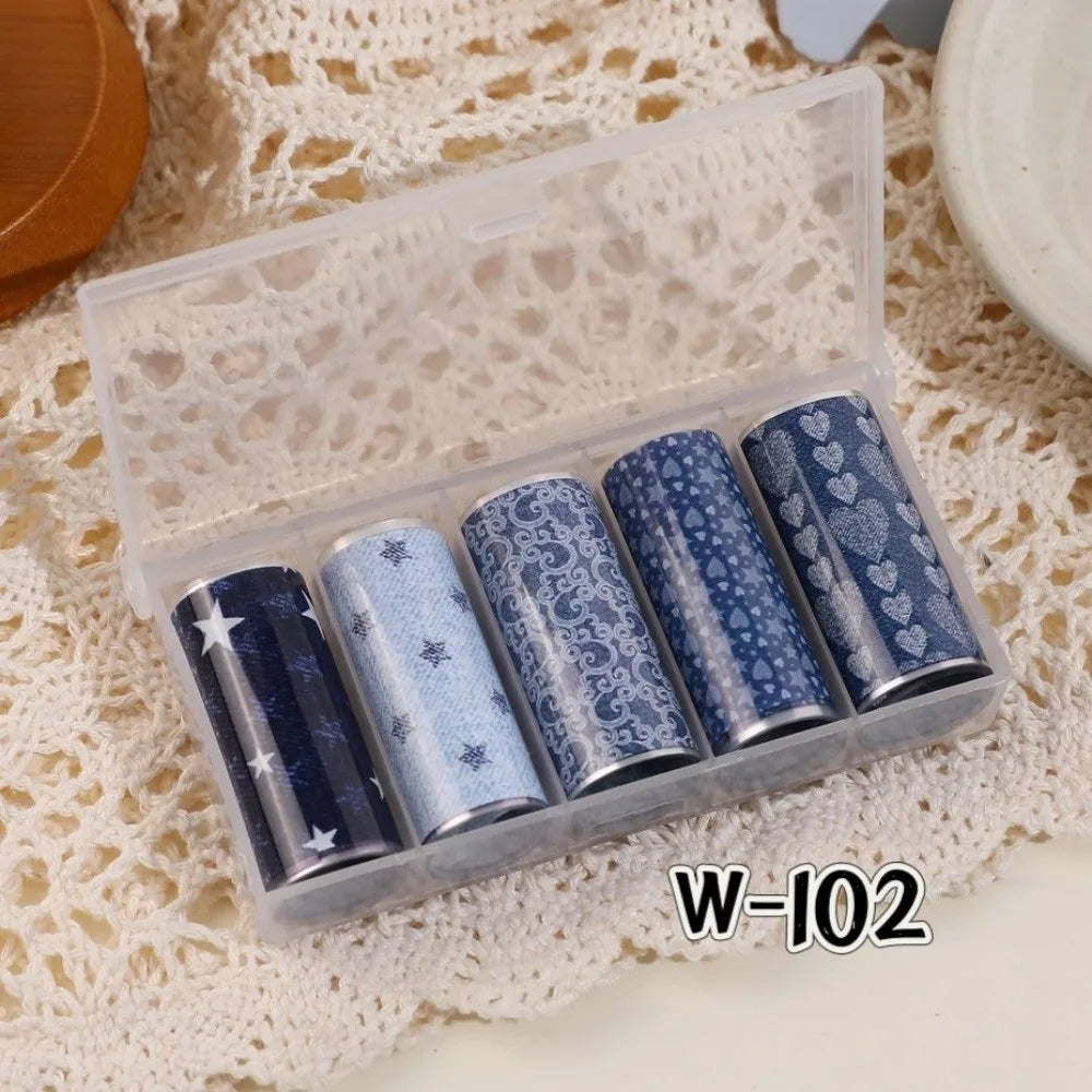 Holographic Lace Nail Foil Stickers | Black & White Sequin Decals Nail Foil Stickers QXL 4