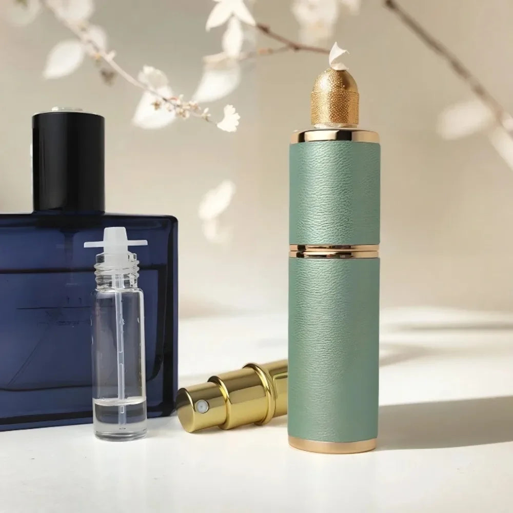 6ml Leather Refillable Perfume Atomizer | Mini Travel Spray Bottle Perfume Atomizer QXL