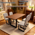 1:12 Miniature Dining Table & Chair Set | DIY Dollhouse Furniture Dollhouse Miniature Set QXL Default Title