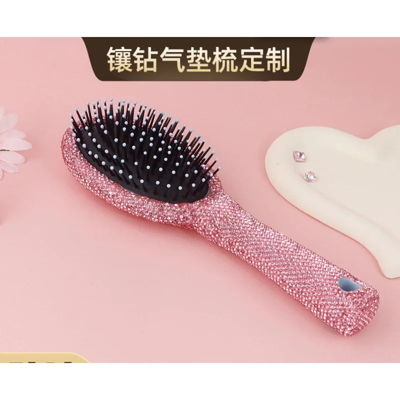 Pink Diamond Air Cushion Massage Comb – Detangling Brush Air Cushion Hair Comb QXL