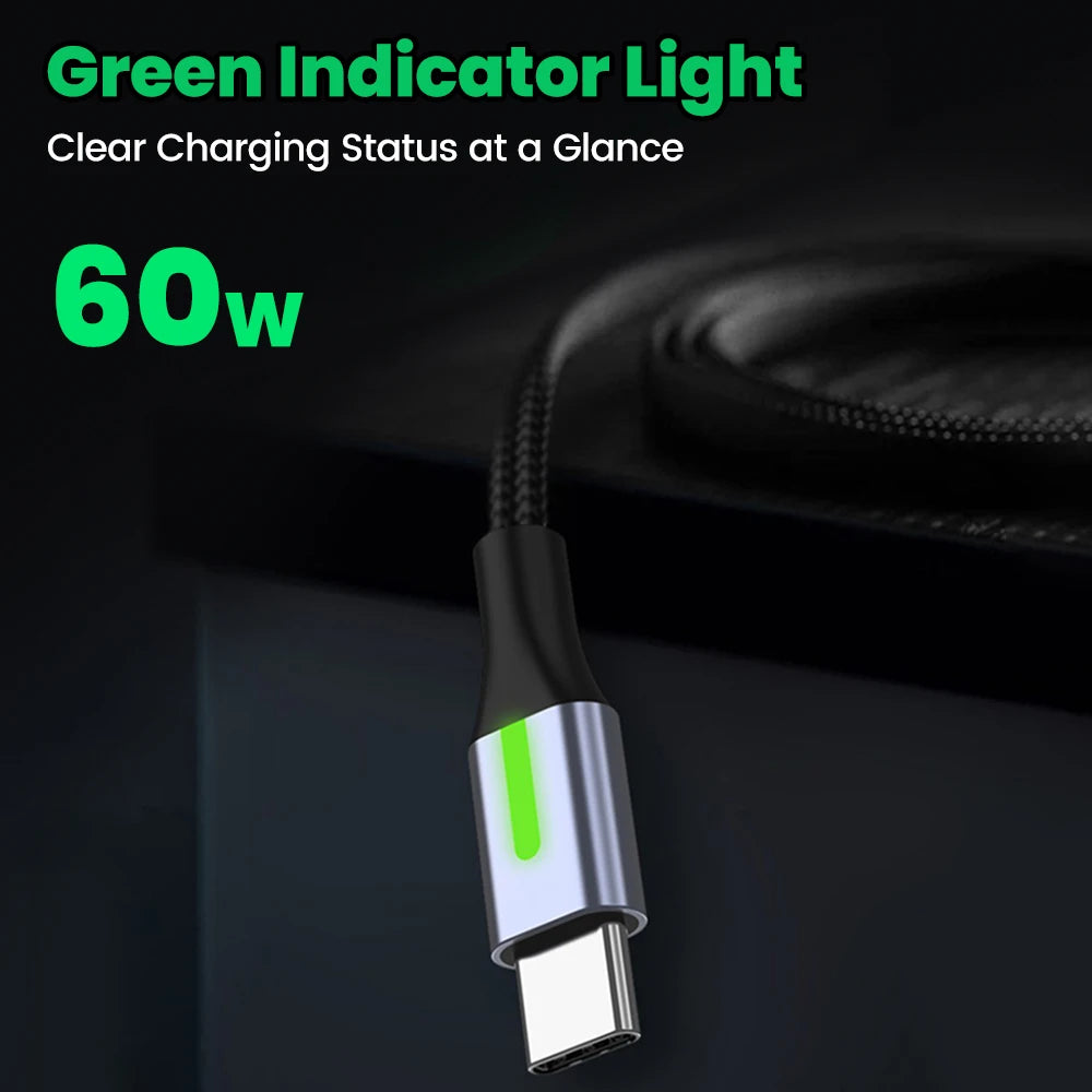 USB-A to USB-C 66W Fast Charging Cable – 0.25M & 0.5M USB-C Charging Cable QXL