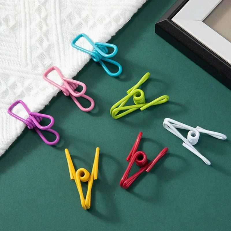 10-Pack Colored Plastic Clips | Clothes, Sock & Seal Clips Multipurpose Plastic Clips QXL