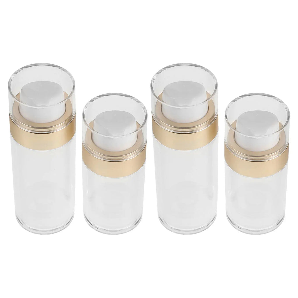 4-Pack Airless Pump Bottles 30ml 50ml | Refillable Travel Skincare Airless Pump Bottles QXL