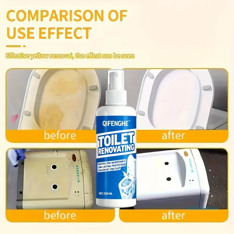 Toilet Renovating Spray | Long-Lasting Bathroom Protection Bathroom Cleaning Spray QXL