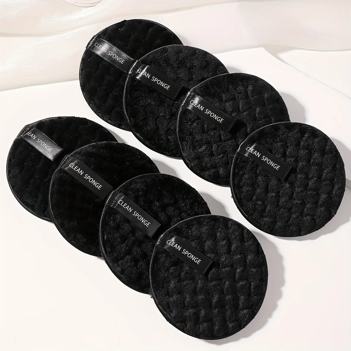 8-Pack Reusable Double-Sided Face Cleansing Pads & Puffs Cleansing Pads QXL 8pcs