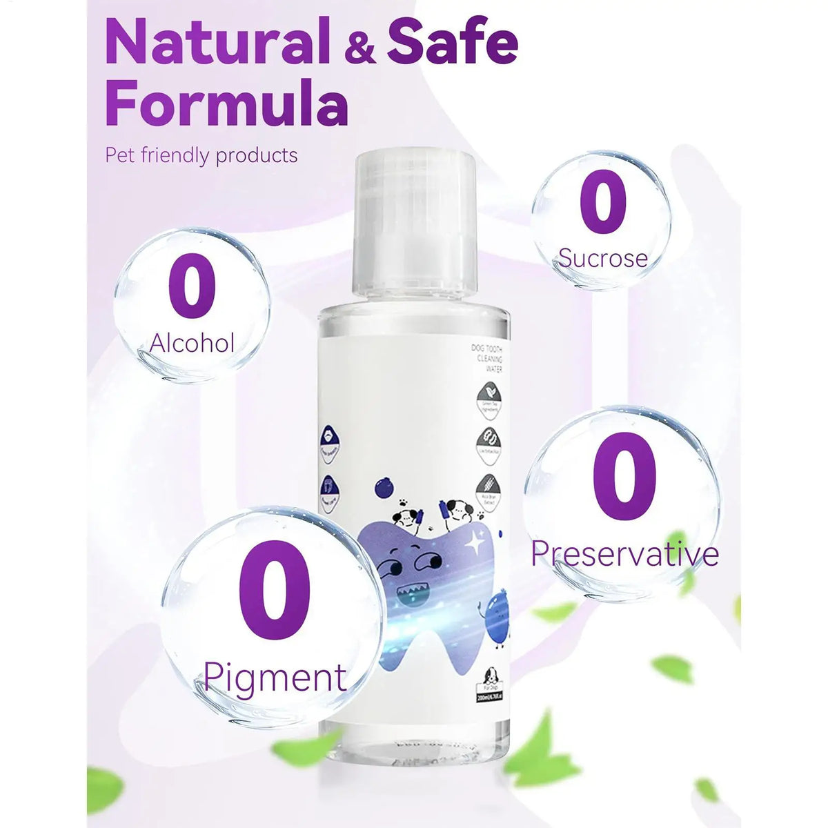 200ml Pet Dental Water Additive – Dog & Cat Teeth Cleaner Pet Dental Additive QXL